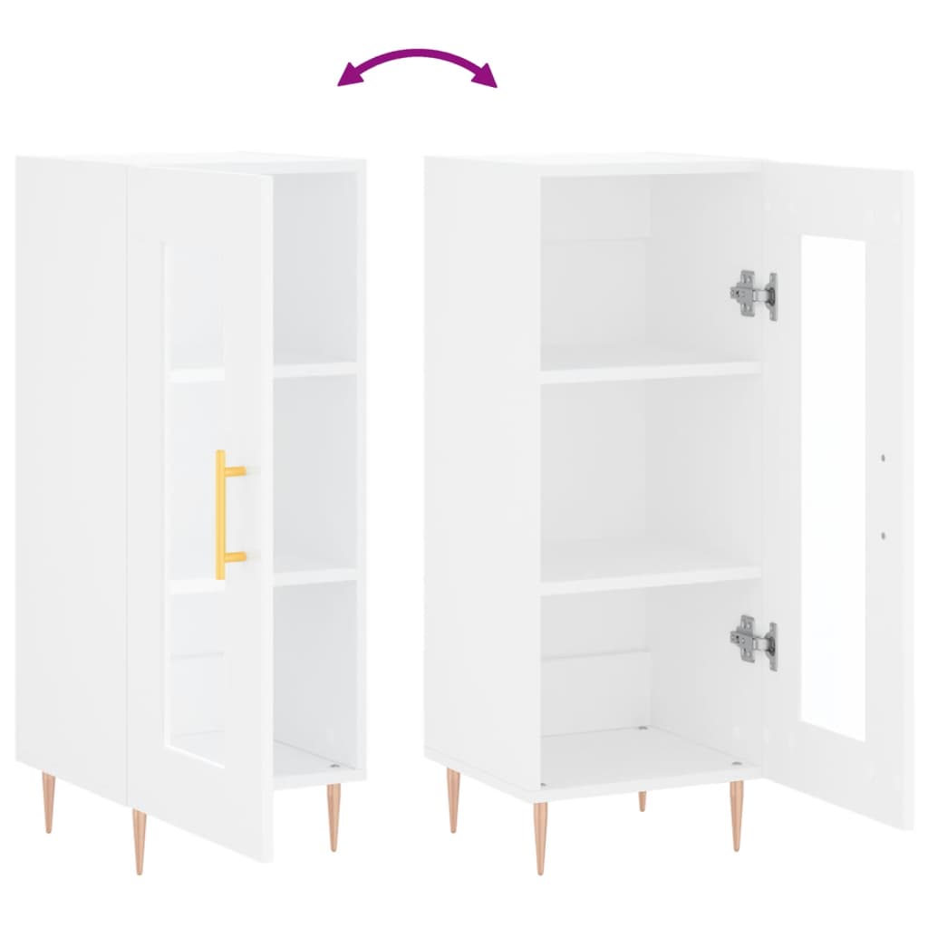 Sideboard White 34,5x34x90 cm Engineered Wood