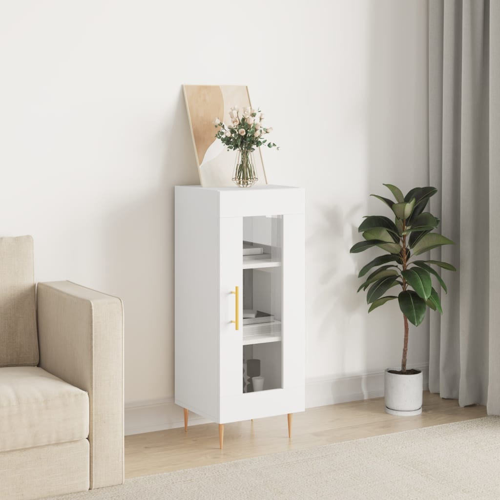 Sideboard White 34,5x34x90 cm Engineered Wood