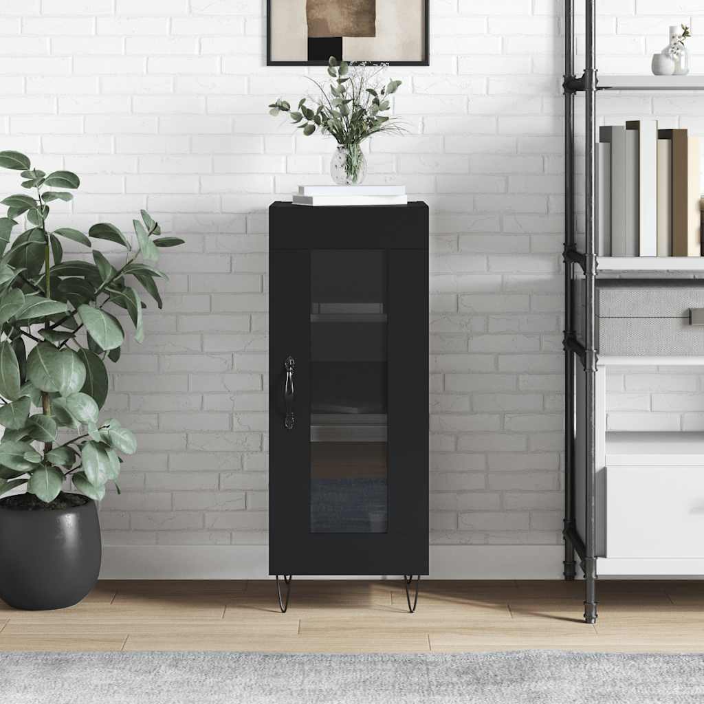 Sideboard Black 34.5x34x90 cm Engineered Wood
