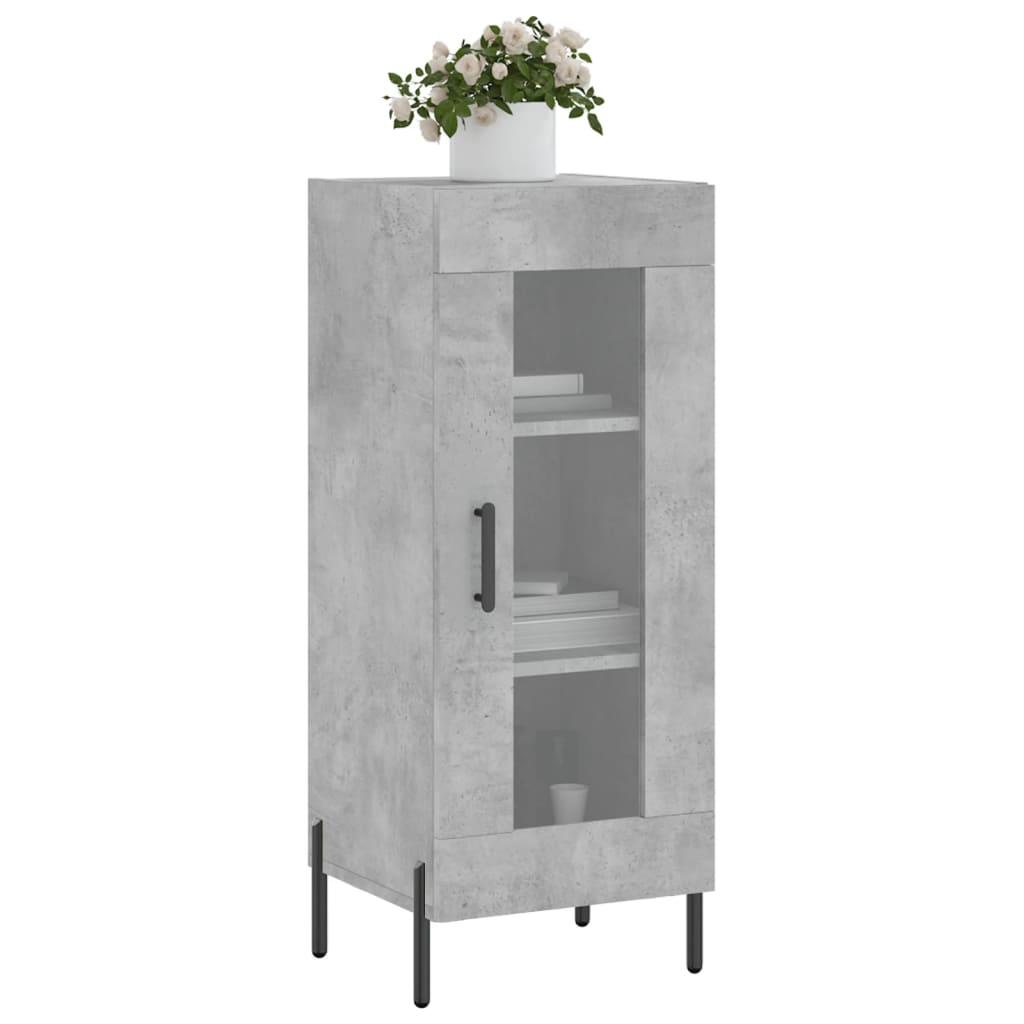 Sideboard Concrete Grey 34,5x34x90 cm Engineered Wood