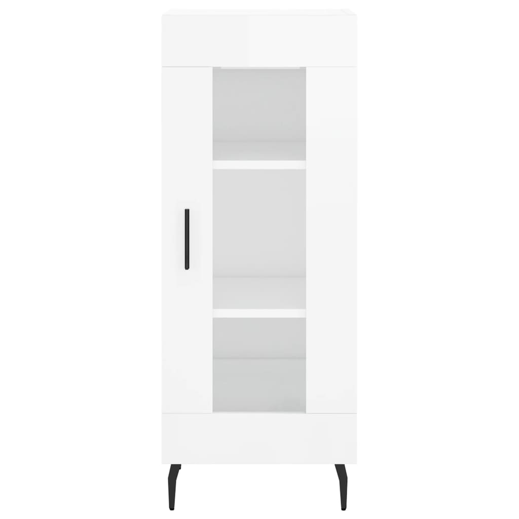 Sideboard High Gloss White 34.5x34x90 cm Engineered Wood
