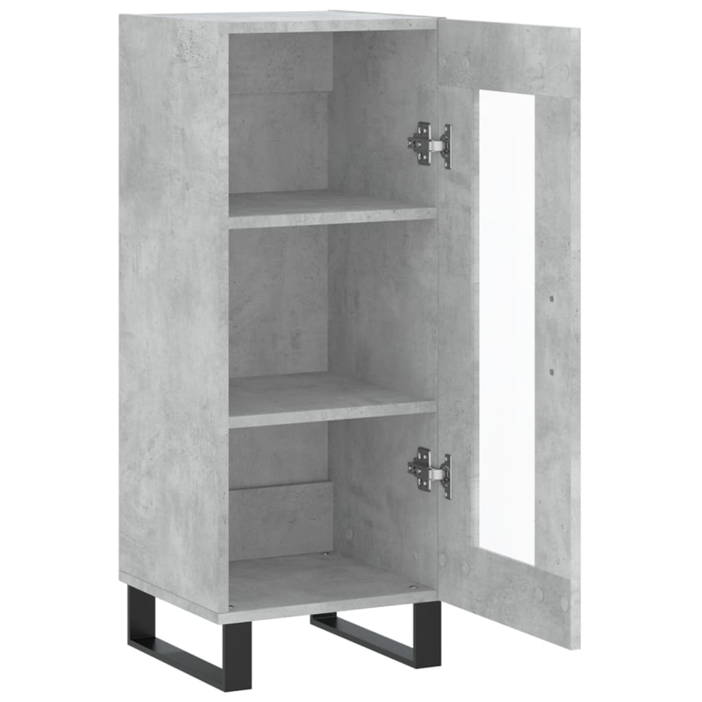 Sideboard Concrete Grey 34.5x34x90 cm Engineered Wood