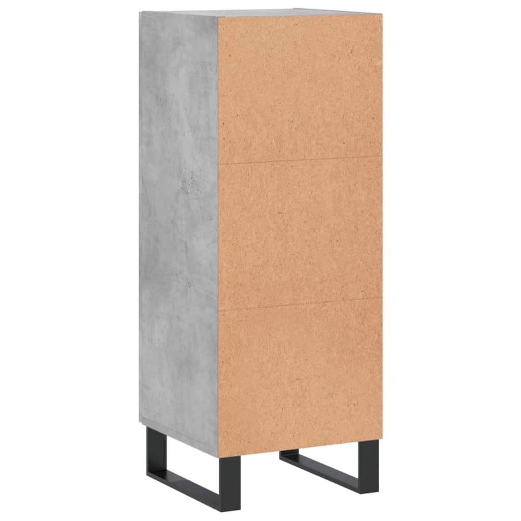 Sideboard Concrete Grey 34.5x34x90 cm Engineered Wood