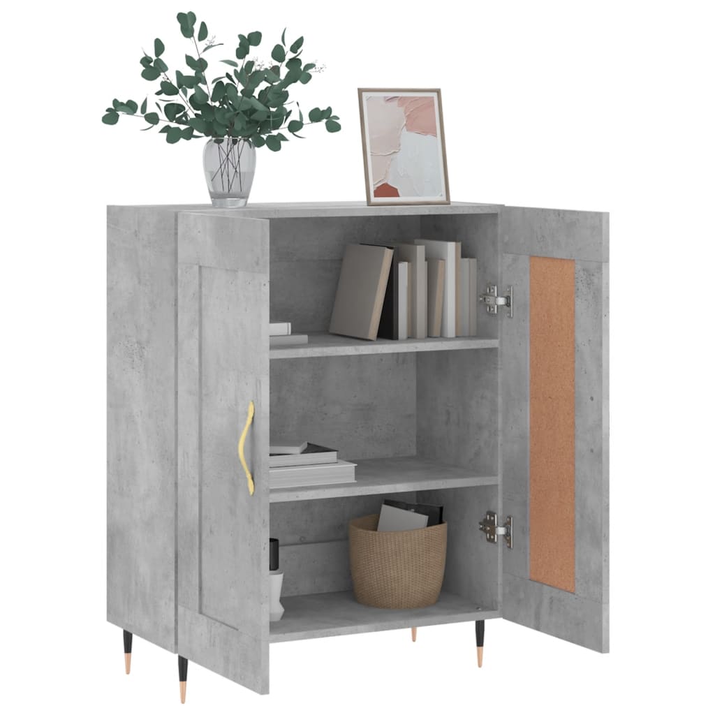 Sideboard Concrete Grey 69,5x34x90 cm Engineered Wood