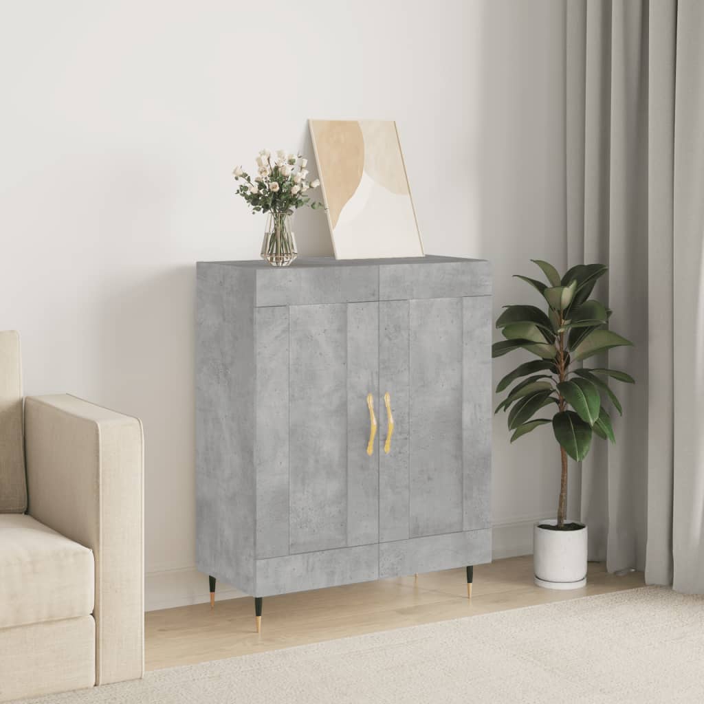 Sideboard Concrete Grey 69,5x34x90 cm Engineered Wood