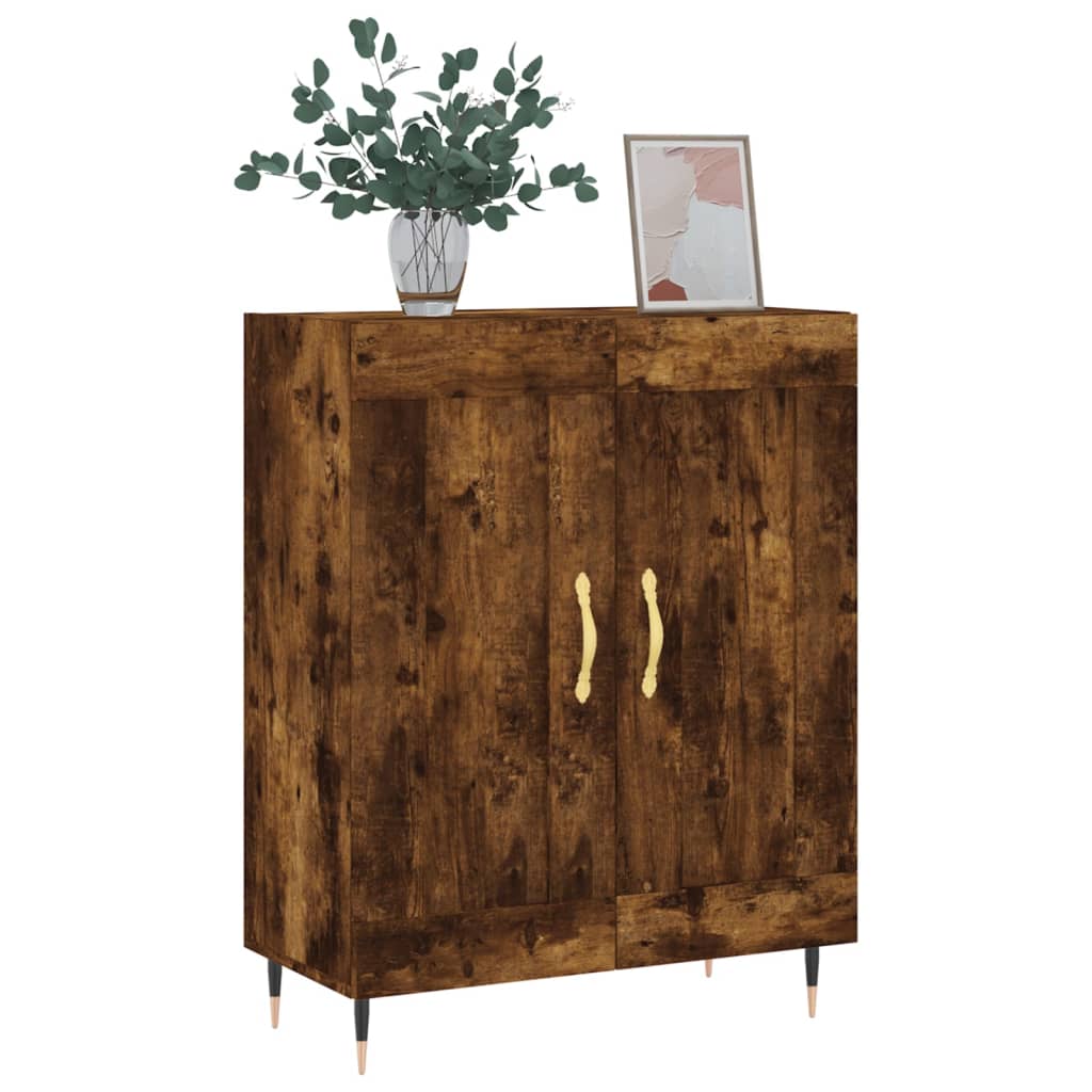 Sideboard Smoked Oak 69,5x34x90 cm Engineered Wood
