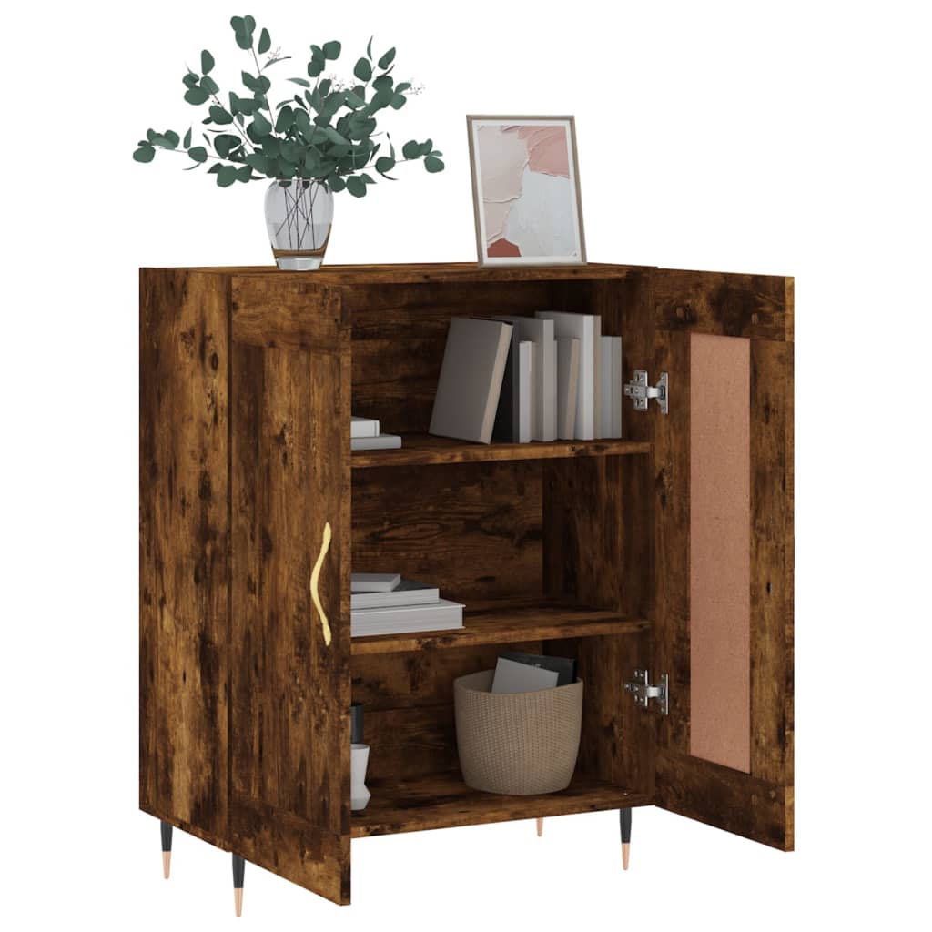 Sideboard Smoked Oak 69,5x34x90 cm Engineered Wood