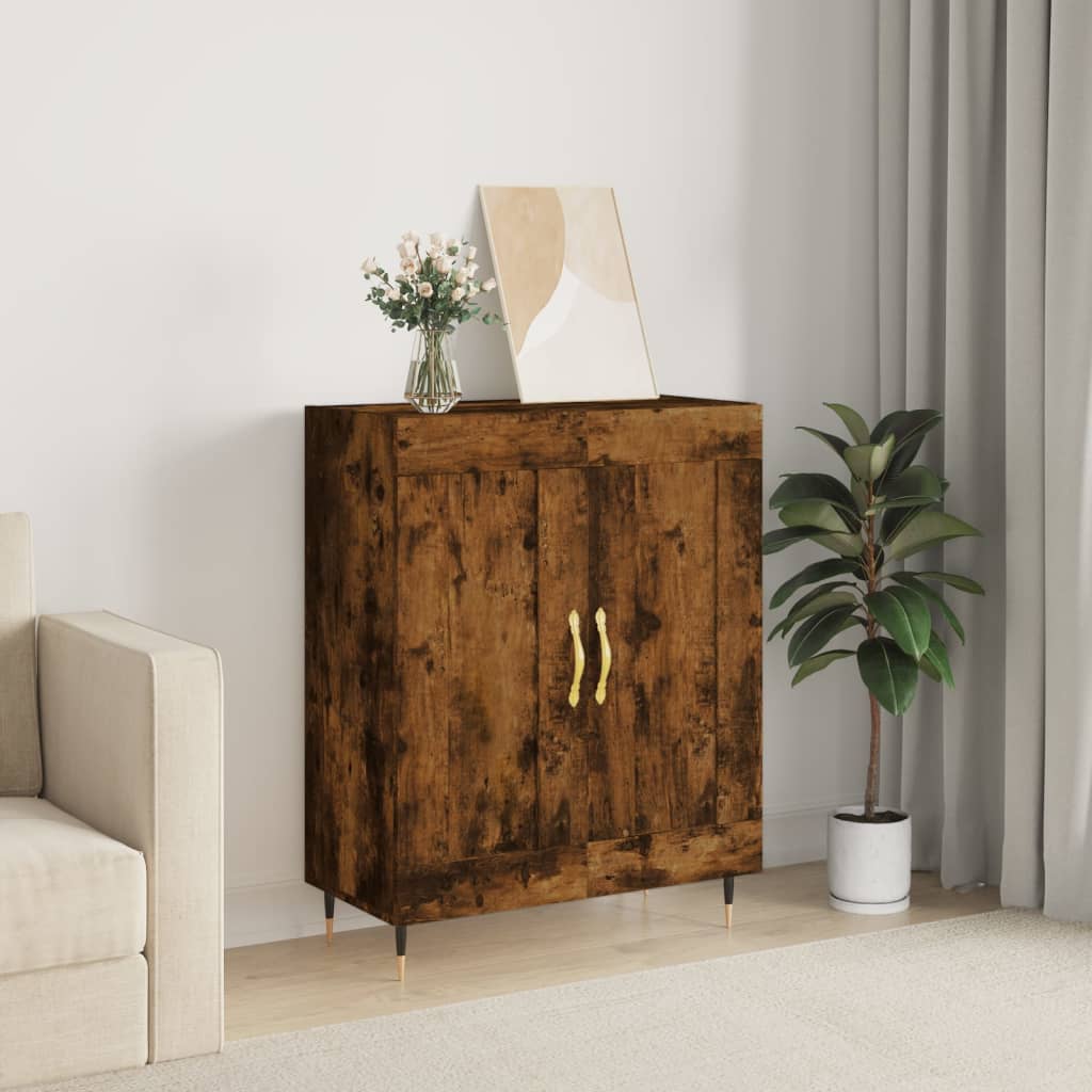 Sideboard Smoked Oak 69,5x34x90 cm Engineered Wood