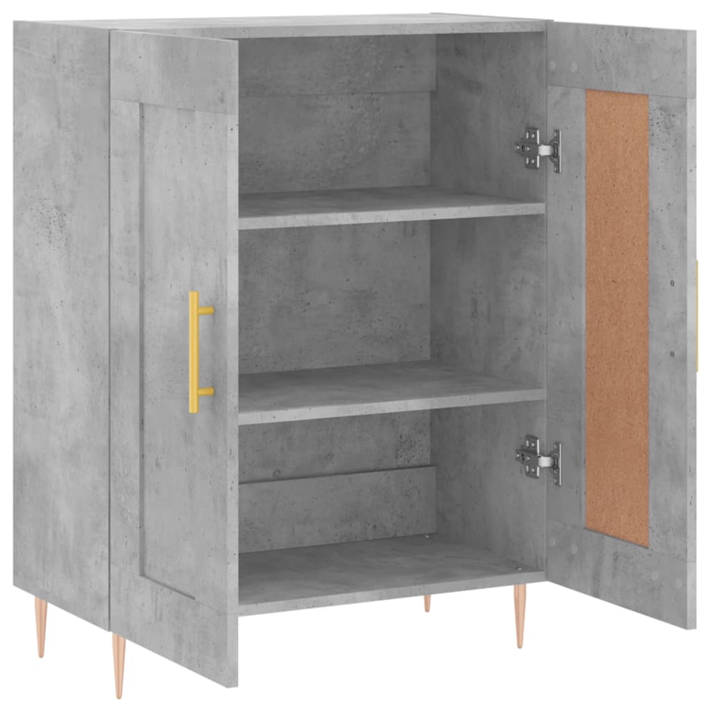 Sideboard Concrete Grey 69.5x34x90 cm Engineered Wood