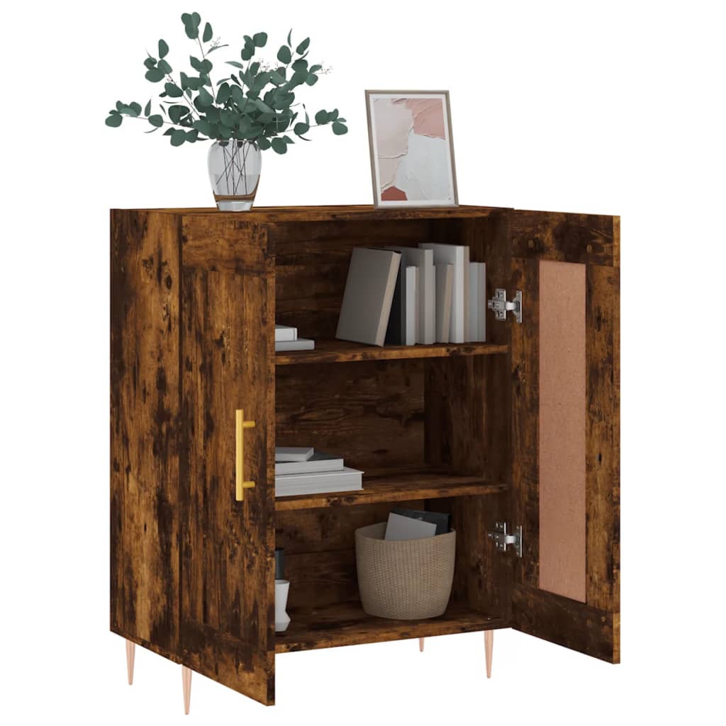 Sideboard Smoked Oak 69,5x34x90 cm Engineered Wood