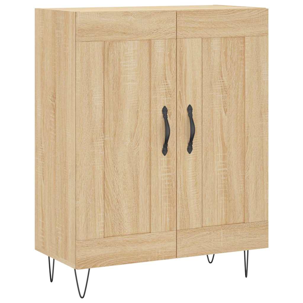 Sideboard Sonoma oak 69.5 x 34 x 90 cm Engineered Wood and Iron