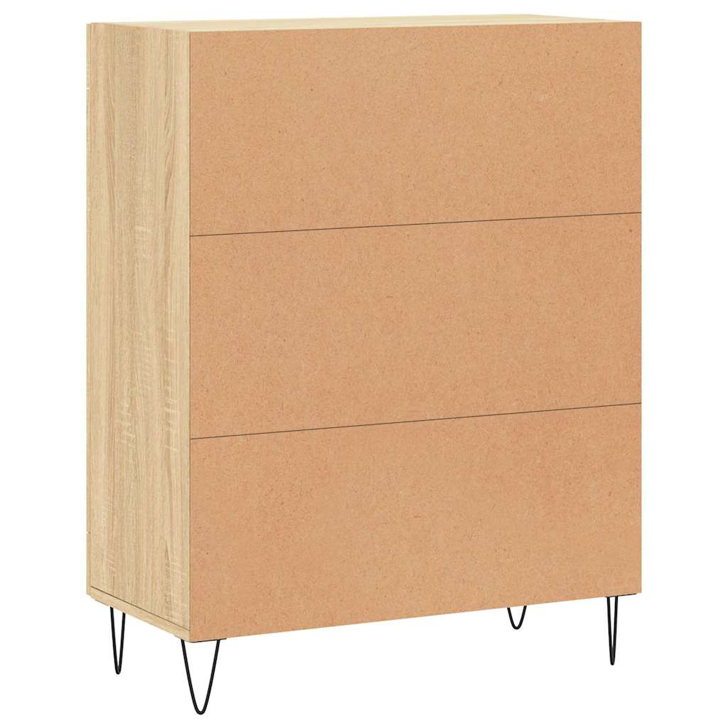 Sideboard Sonoma oak 69.5 x 34 x 90 cm Engineered Wood and Iron