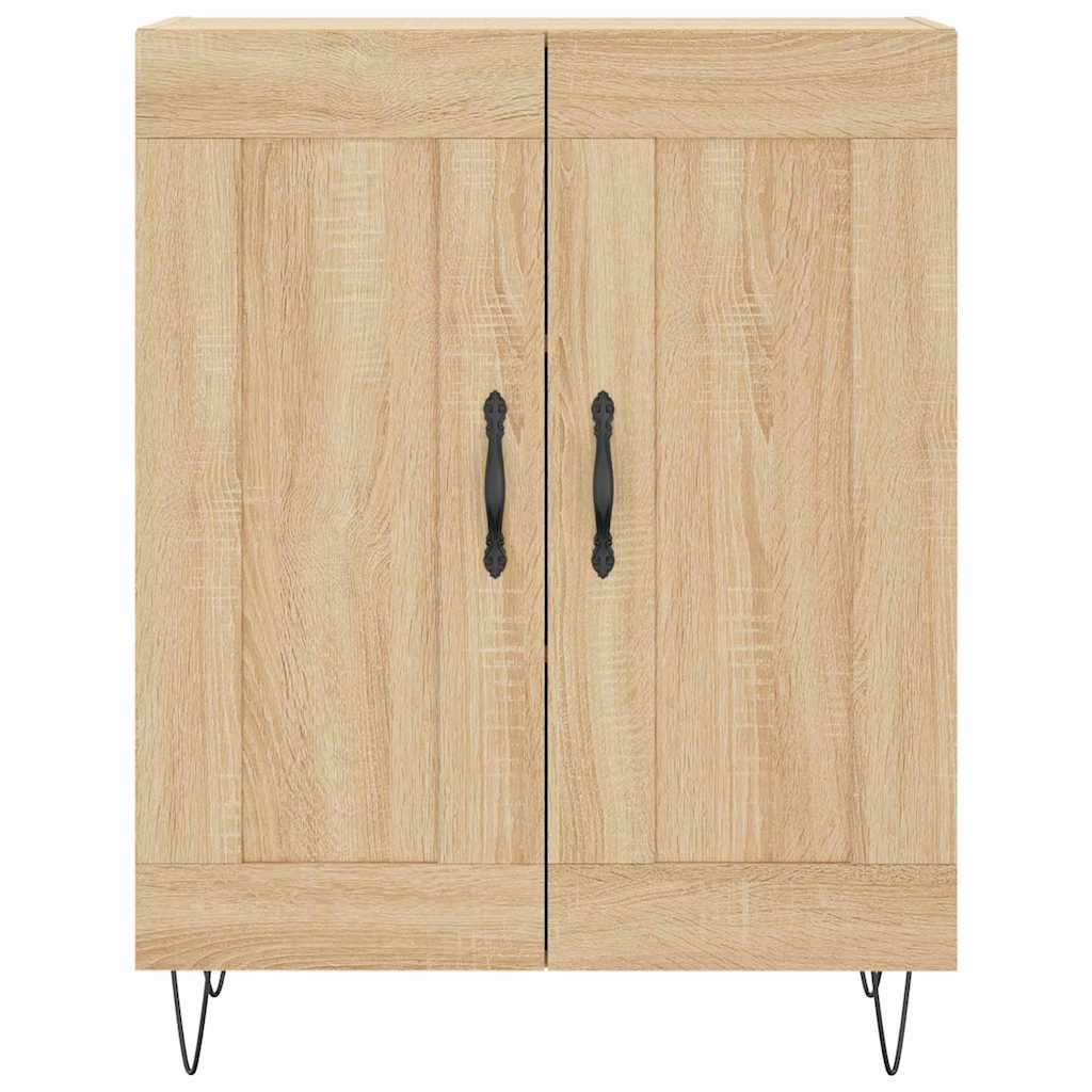 Sideboard Sonoma oak 69.5 x 34 x 90 cm Engineered Wood and Iron