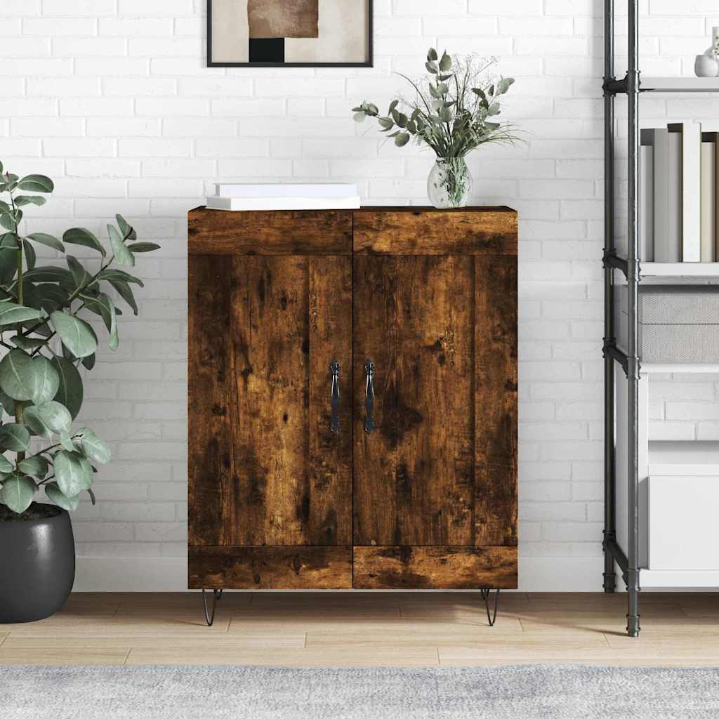 Sideboard Smoked oak 69.5 x 34 x 90 cm Engineered wood