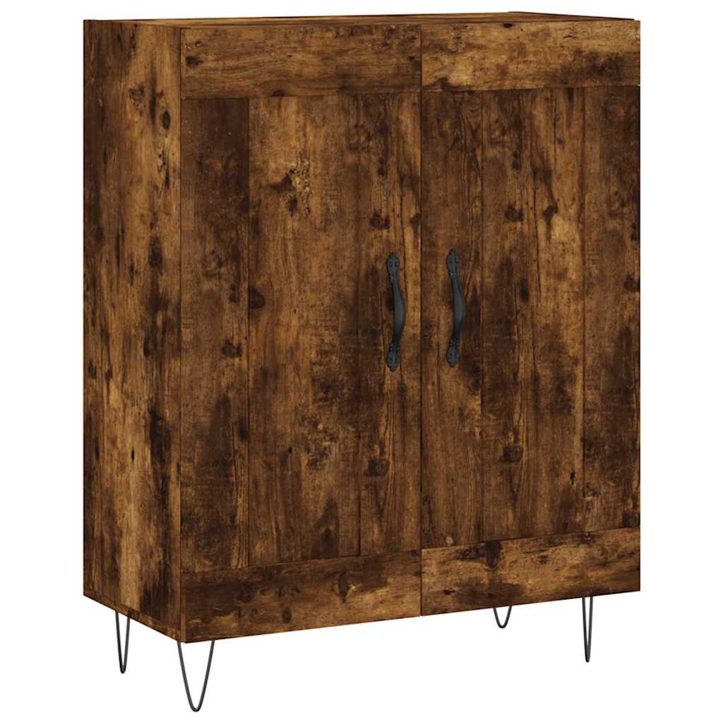 Sideboard Smoked oak 69.5 x 34 x 90 cm Engineered wood