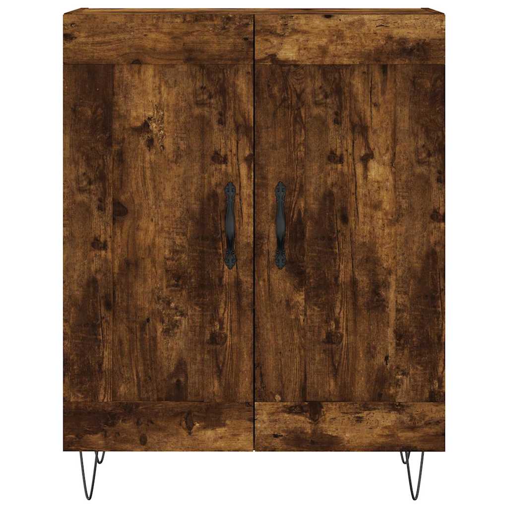 Sideboard Smoked oak 69.5 x 34 x 90 cm Engineered wood