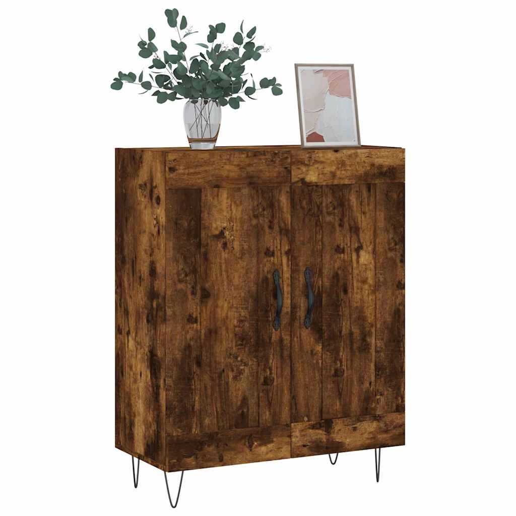 Sideboard Smoked oak 69.5 x 34 x 90 cm Engineered wood