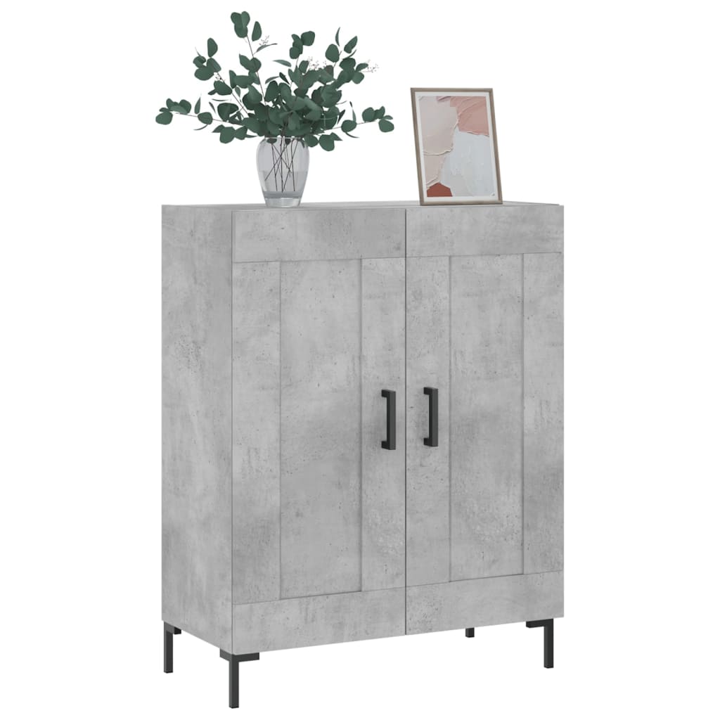 vidaXL Sideboard Concrete Grey 69.5x34x90 cm Engineered Wood