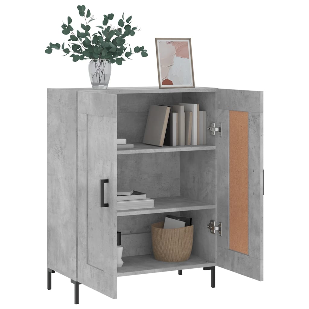 vidaXL Sideboard Concrete Grey 69.5x34x90 cm Engineered Wood