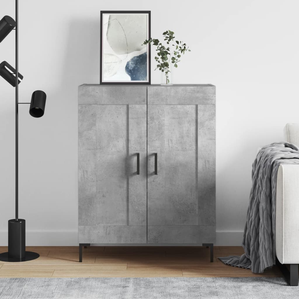 vidaXL Sideboard Concrete Grey 69.5x34x90 cm Engineered Wood