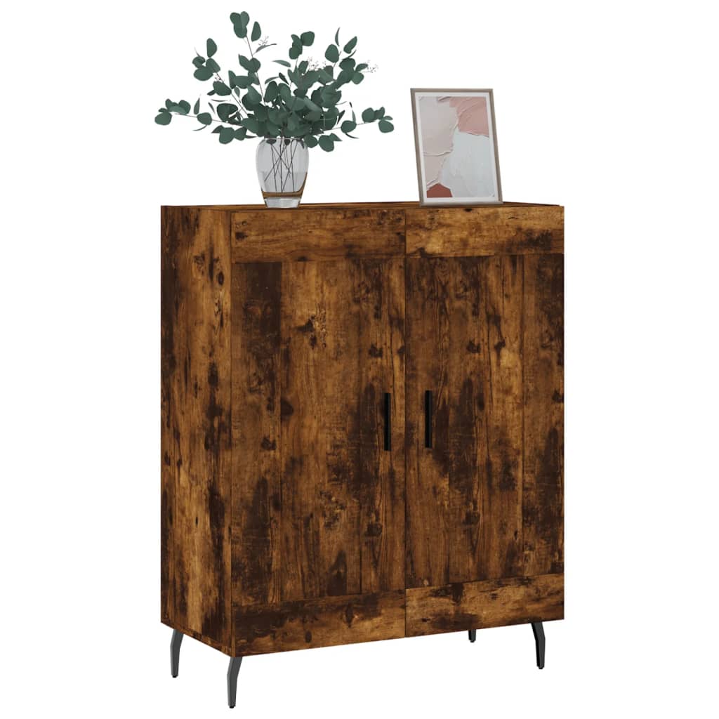 Sideboard Smoked Oak 69.5x34x90 cm Engineered Wood