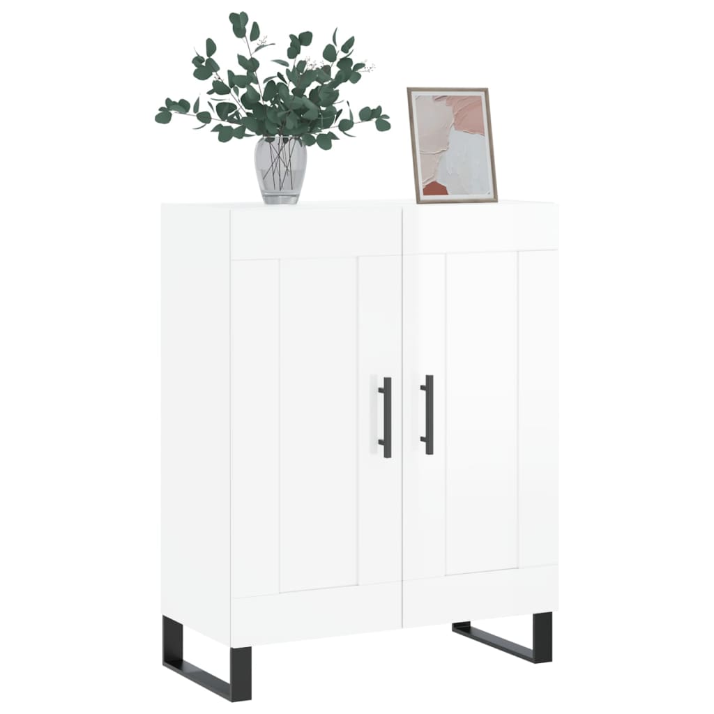 Sideboard High Gloss White 69.5x34x90 cm Engineered Wood