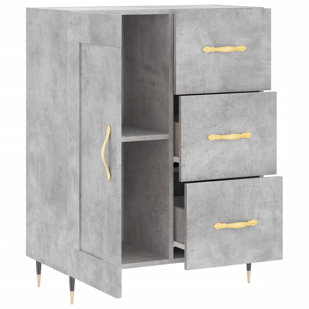 Sideboard Concrete Grey 69.5x34x90 cm Engineered Wood