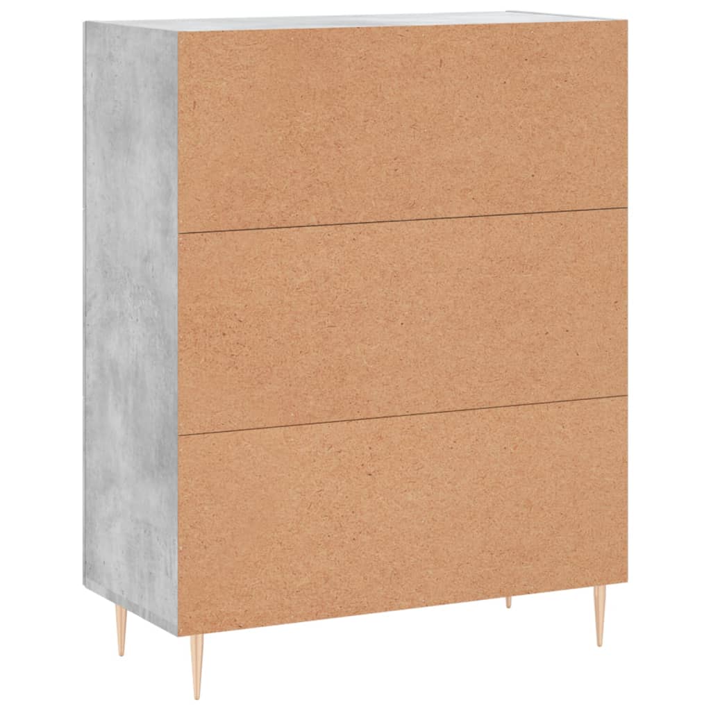 Sideboard Concrete Grey 69.5x34x90 cm Engineered Wood