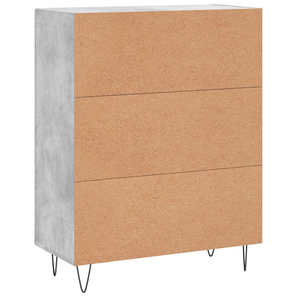 Sideboard Concrete Grey 69.5x34x90 cm Engineered Wood
