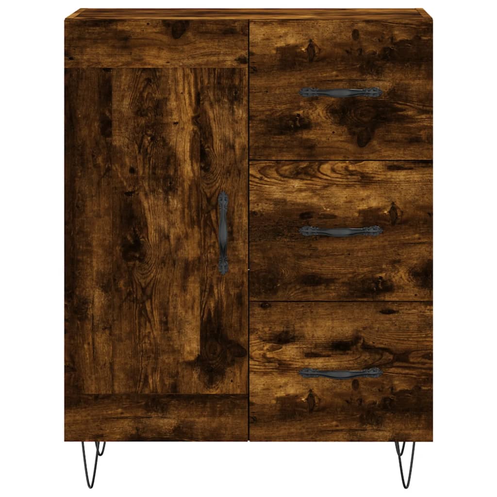 Sideboard Smoked Oak 69,5x34x90 cm Engineered Wood