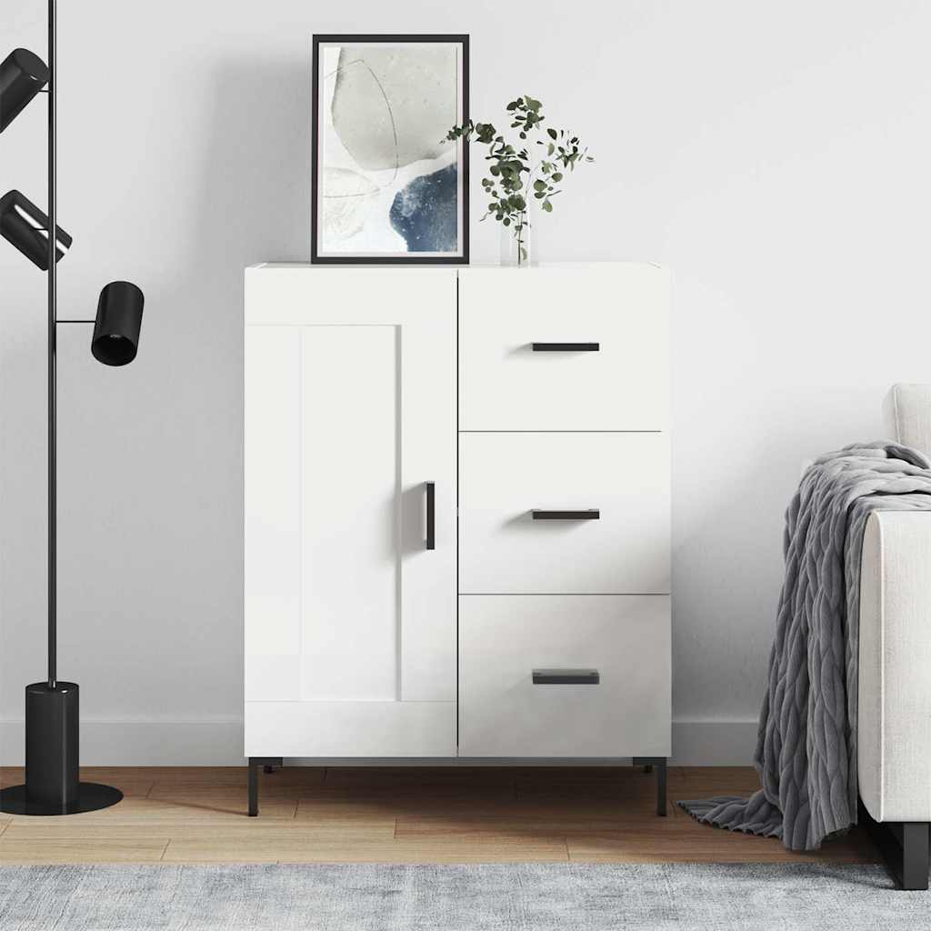 Sideboard White 69,5x34x90 cm Engineered Wood