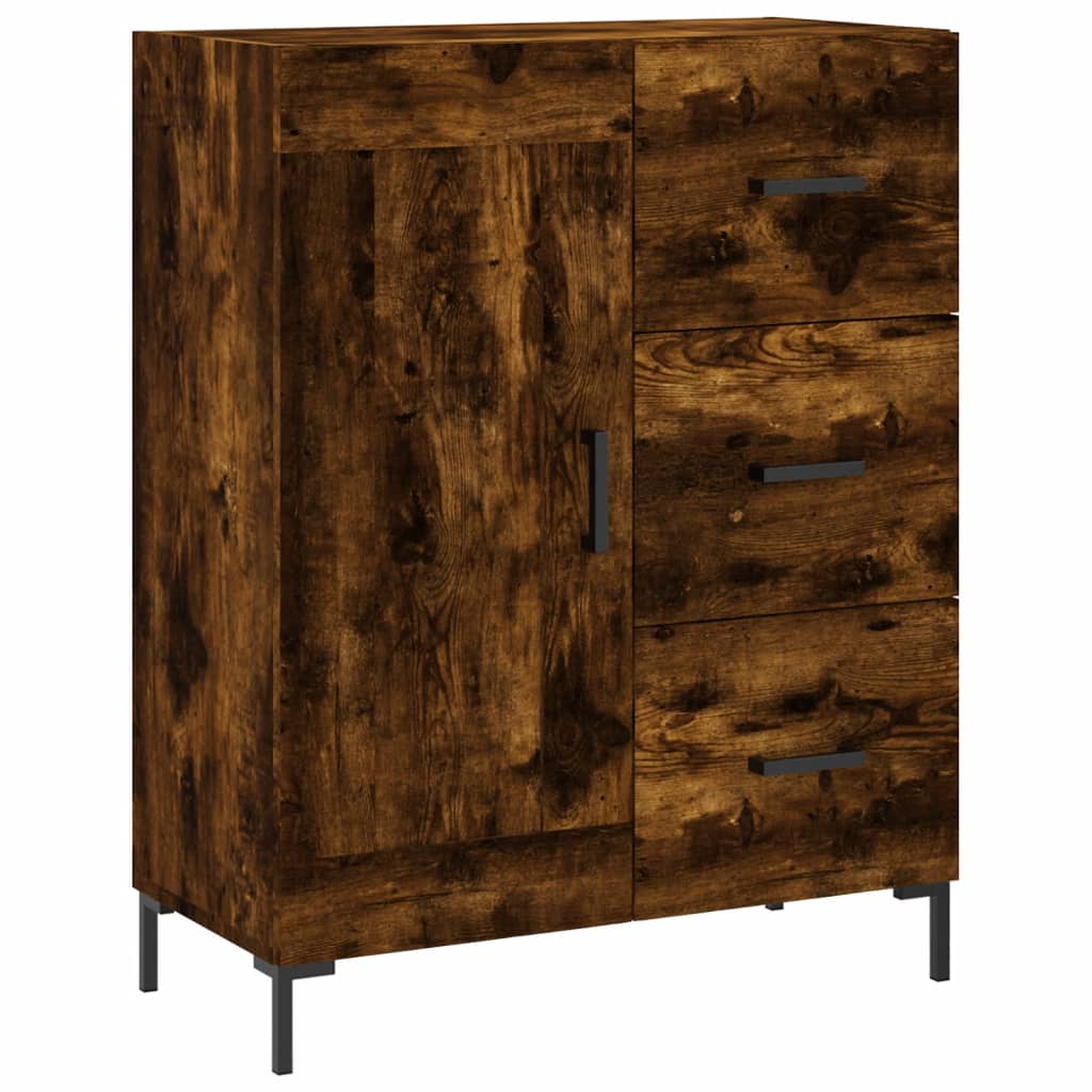 Sideboard Smoked Oak 69,5x34x90 cm Engineered Wood