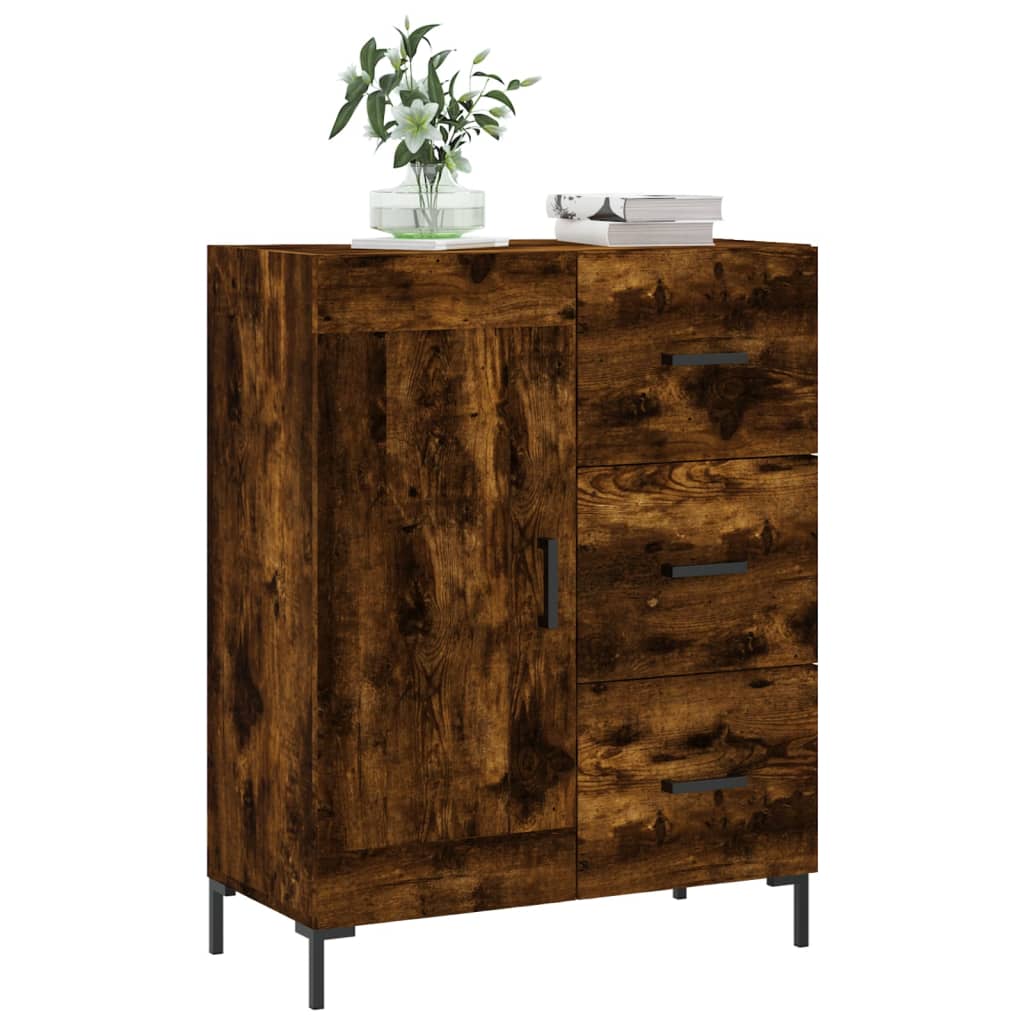 Sideboard Smoked Oak 69,5x34x90 cm Engineered Wood