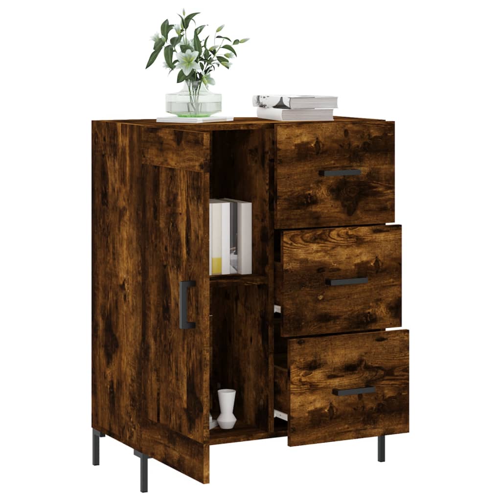 Sideboard Smoked Oak 69,5x34x90 cm Engineered Wood