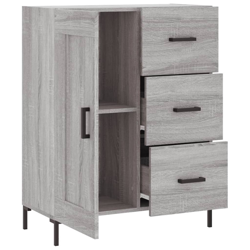 Sideboard Grey Sonoma 69.5x34x90 cm Engineered Wood