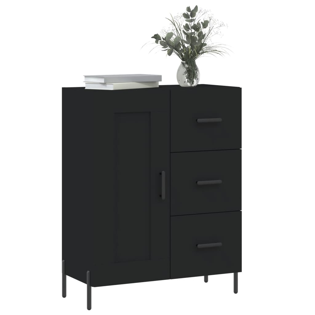 vidaXL Sideboard Black 69.5x34x90 cm Engineered Wood