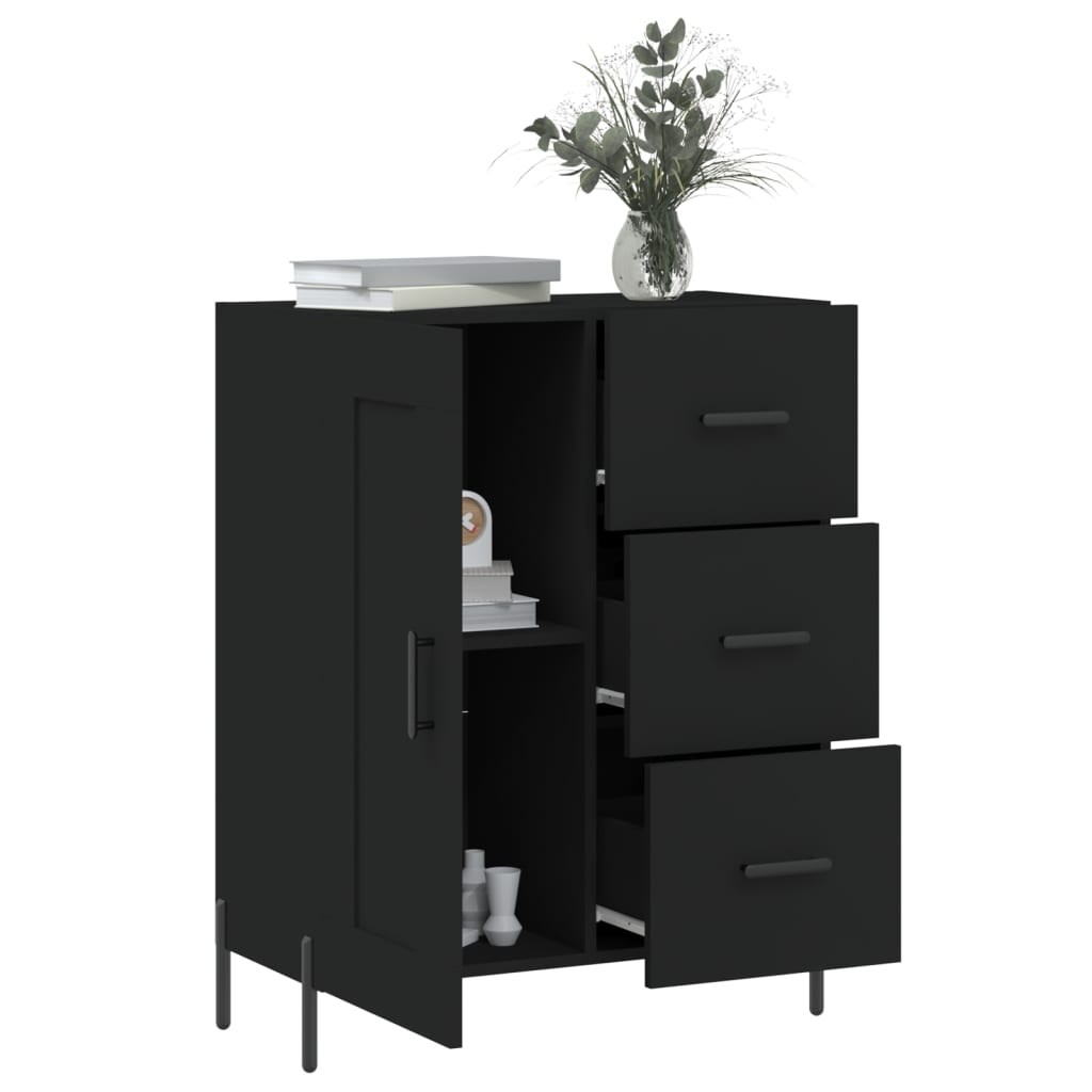 vidaXL Sideboard Black 69.5x34x90 cm Engineered Wood