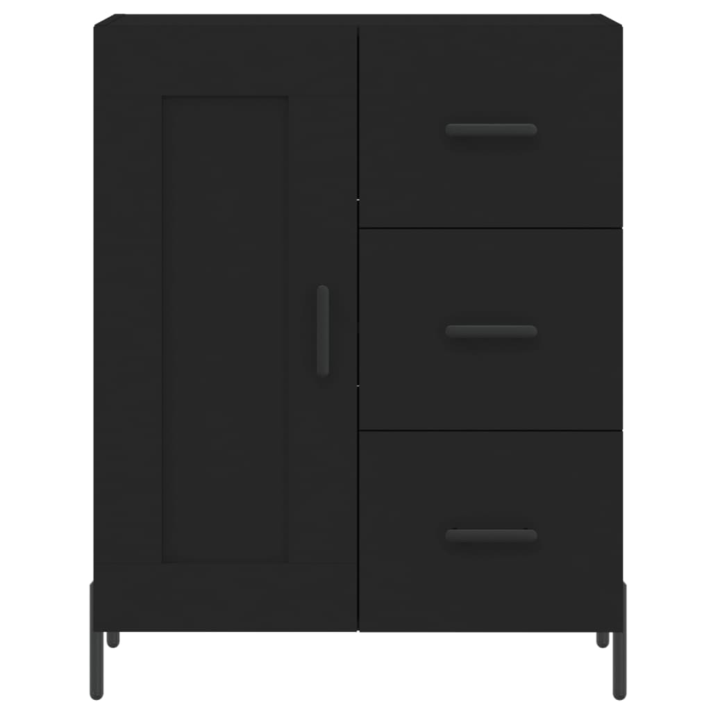 vidaXL Sideboard Black 69.5x34x90 cm Engineered Wood