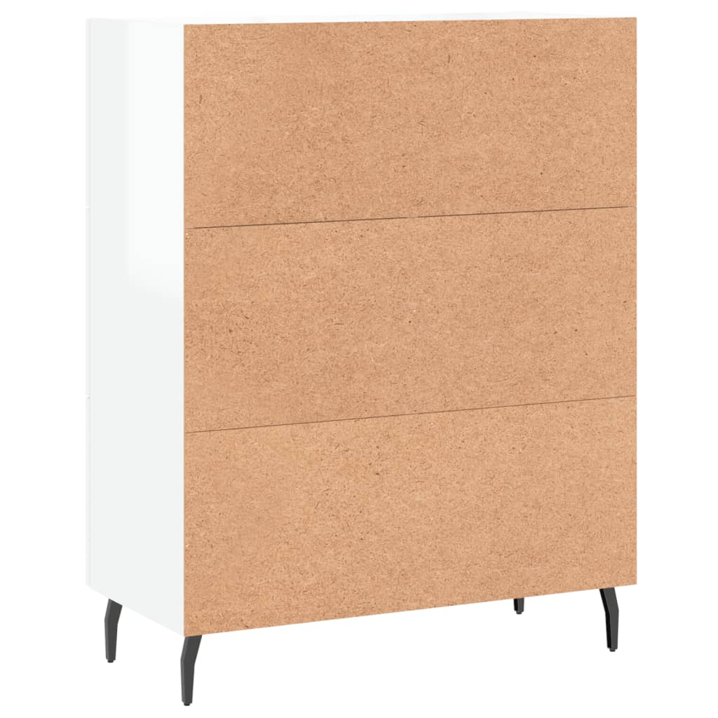 Sideboard High Gloss White 69,5x34x90 cm Engineered Wood