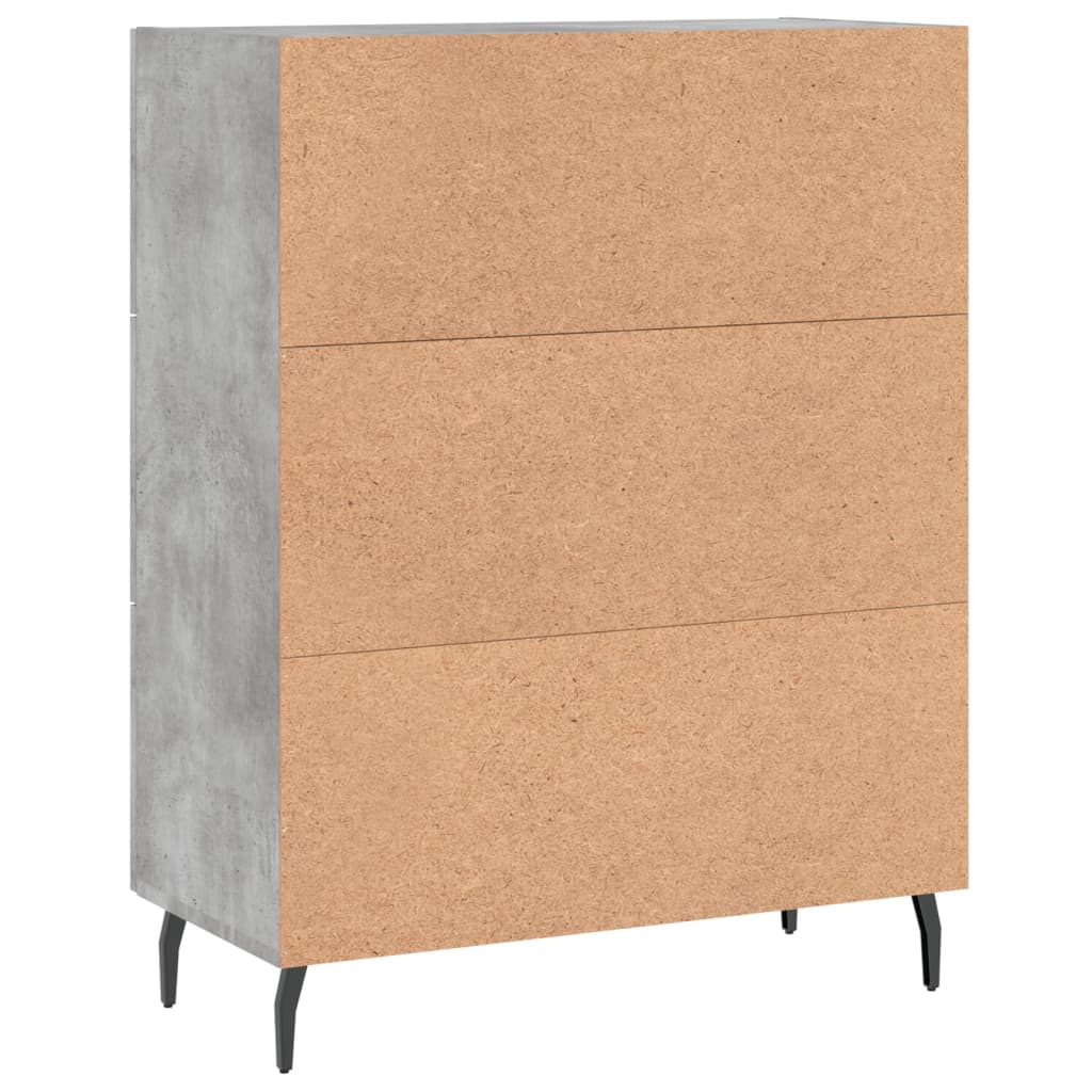Sideboard Concrete Grey 69,5x34x90 cm Engineered Wood