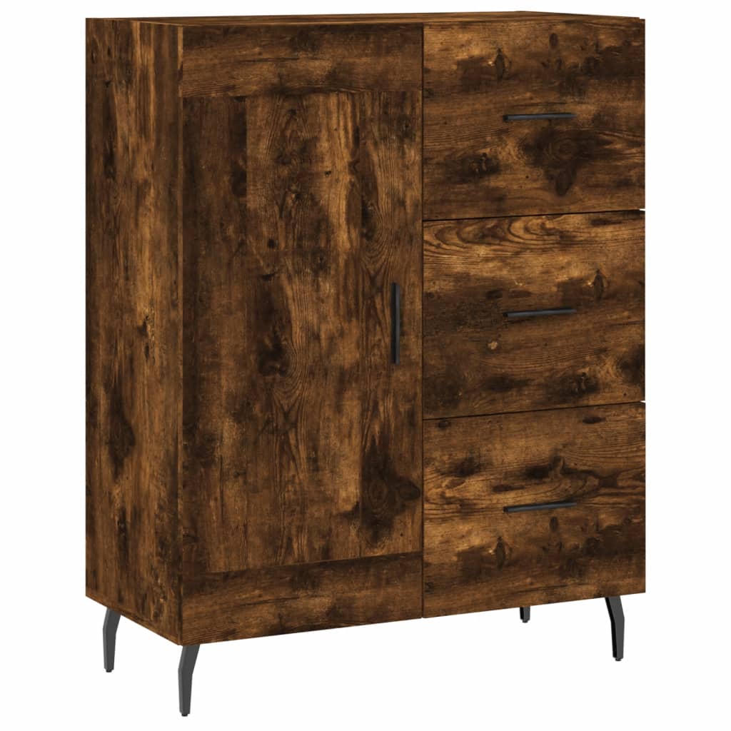 Sideboard Smoked Oak 69,5x34x90 cm Engineered Wood