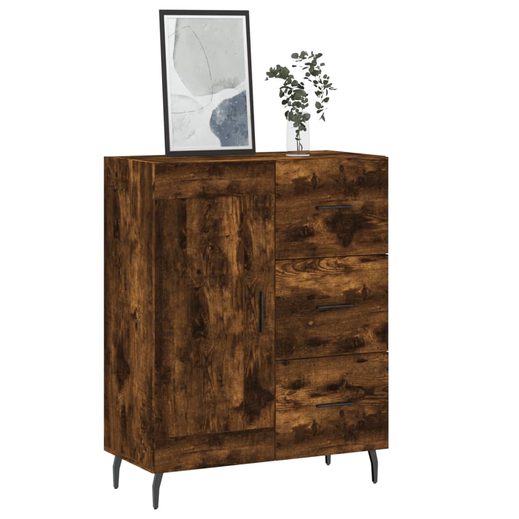 Sideboard Smoked Oak 69,5x34x90 cm Engineered Wood