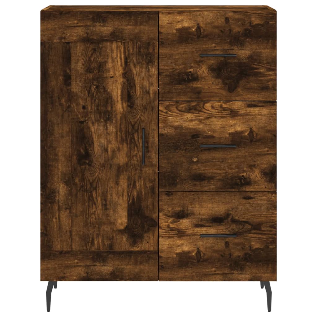 Sideboard Smoked Oak 69,5x34x90 cm Engineered Wood