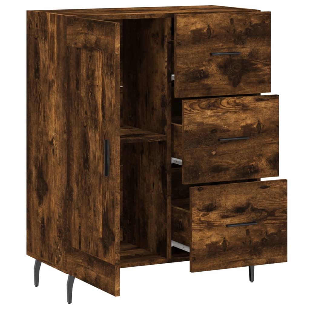 Sideboard Smoked Oak 69,5x34x90 cm Engineered Wood