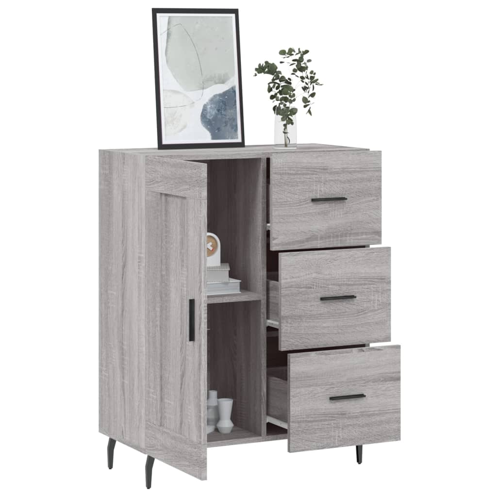 Sideboard Grey Sonoma 69,5x34x90 cm Engineered Wood