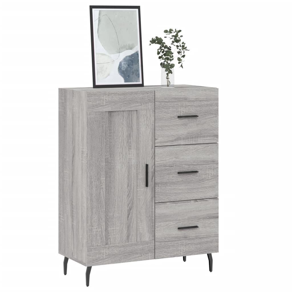 Sideboard Grey Sonoma 69,5x34x90 cm Engineered Wood