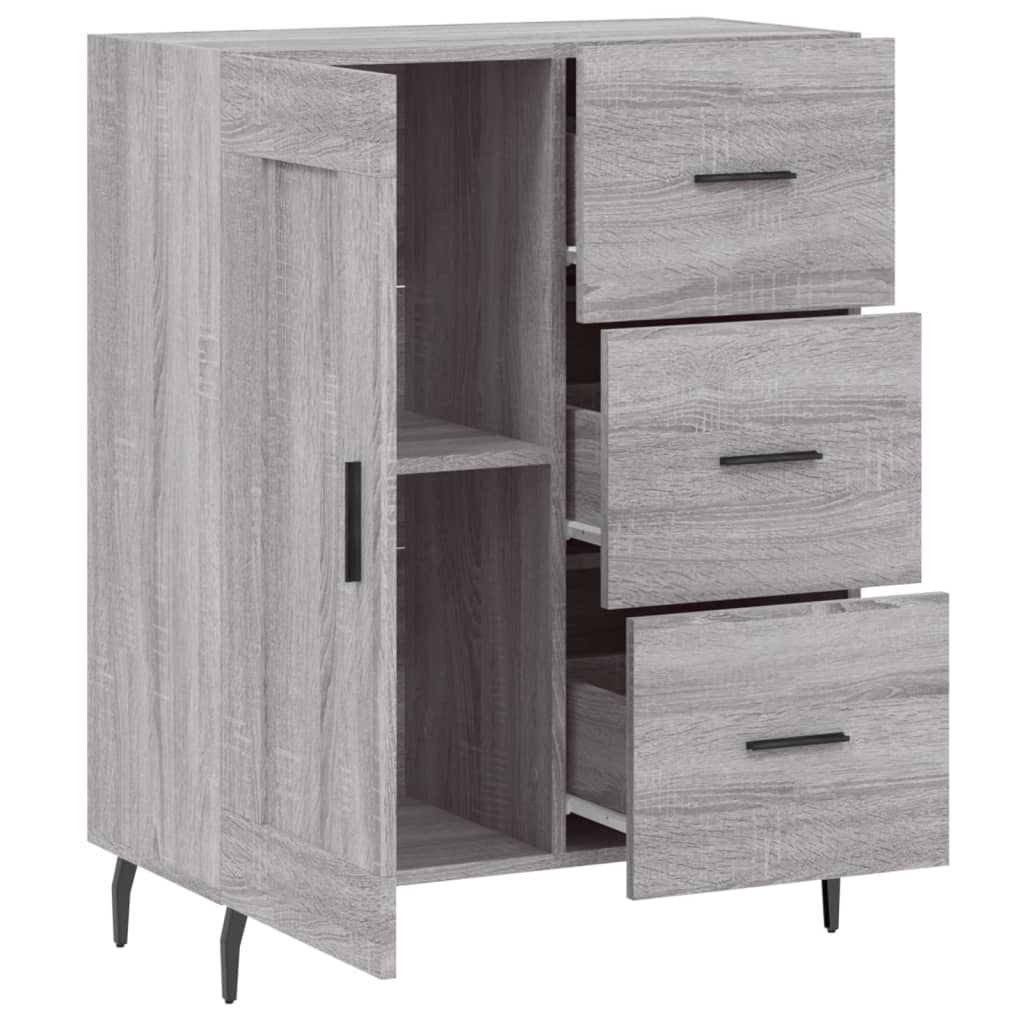 Sideboard Grey Sonoma 69,5x34x90 cm Engineered Wood