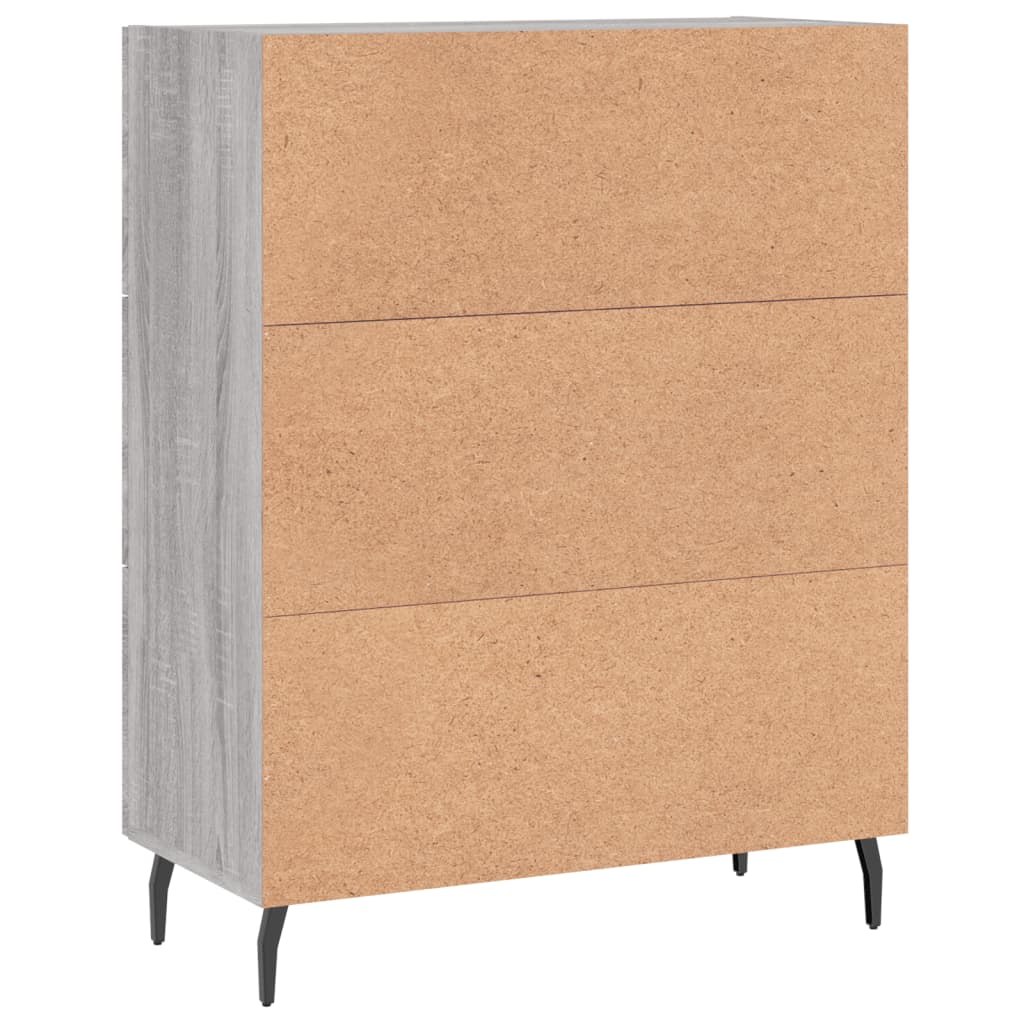 Sideboard Grey Sonoma 69,5x34x90 cm Engineered Wood