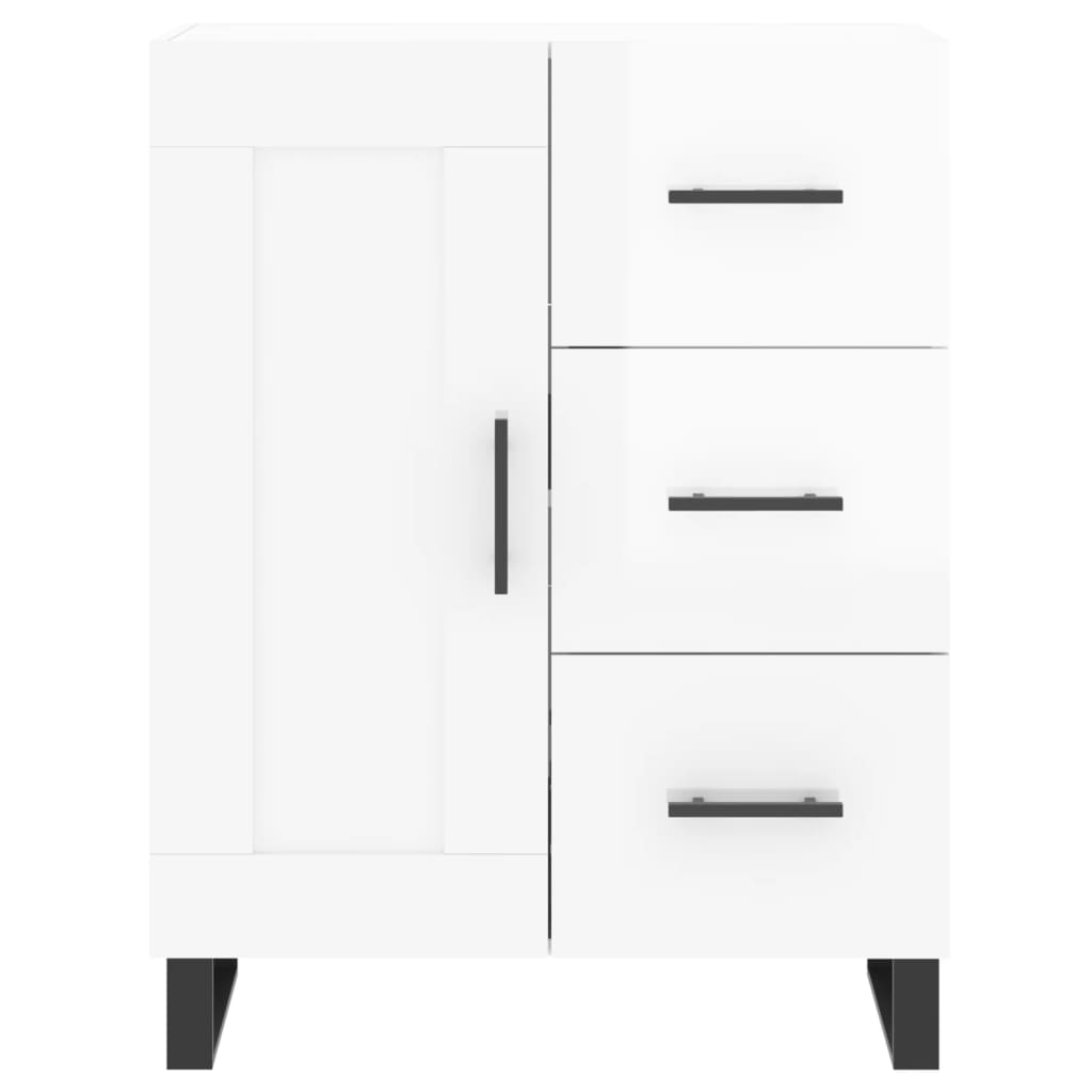 Sideboard High Gloss White 69,5x34x90 cm Engineered Wood