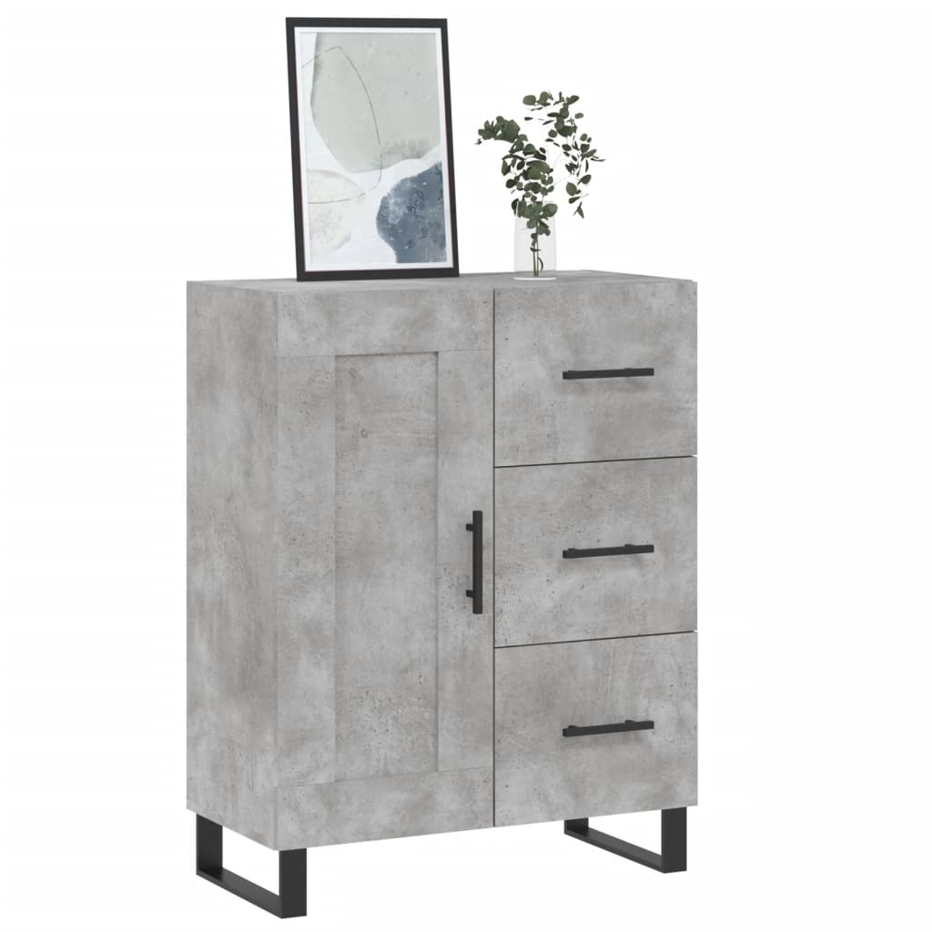 Sideboard Concrete Grey 69,5x34x90 cm Engineered Wood